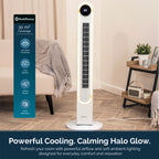 Rediffusion Halo 42" Digital Tower Fan - White