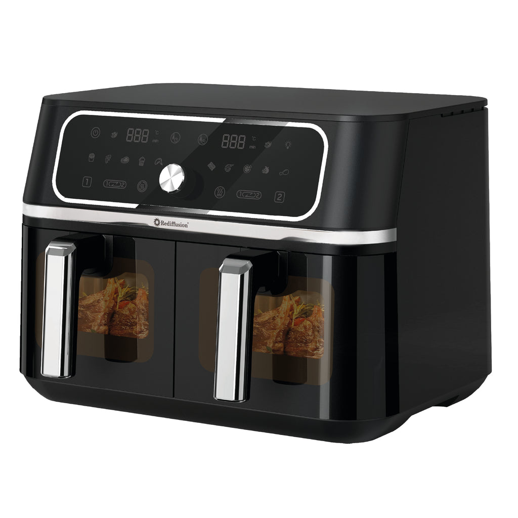Rediffusion ClearCook 9L Dual Zone Air Fryer with Viewing Window