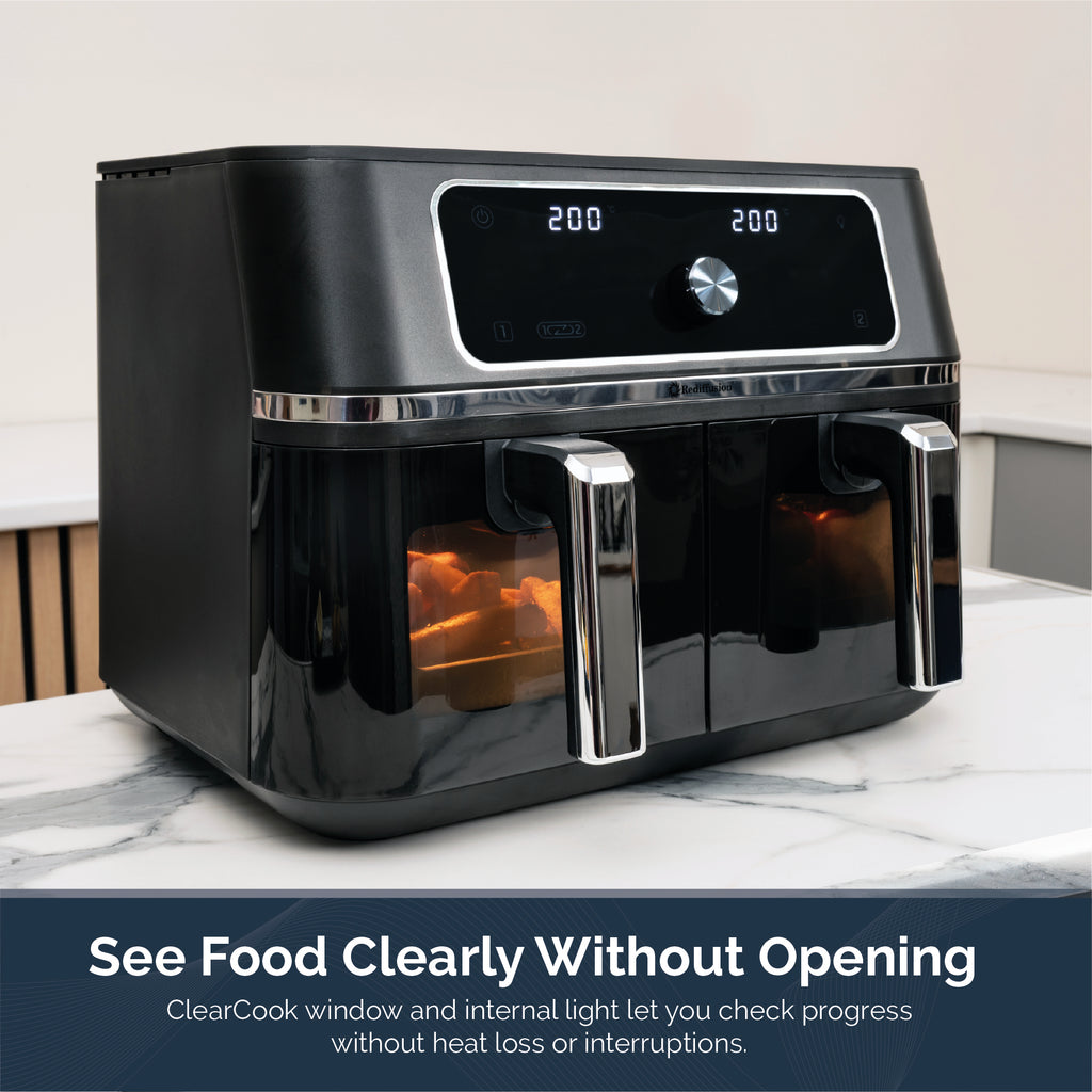 Rediffusion ClearCook 9L Dual Zone Air Fryer with Viewing Window