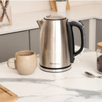 Rediffusion Brushed Stainless Steel 1.7L Kettle & 4 Slice Toaster Set