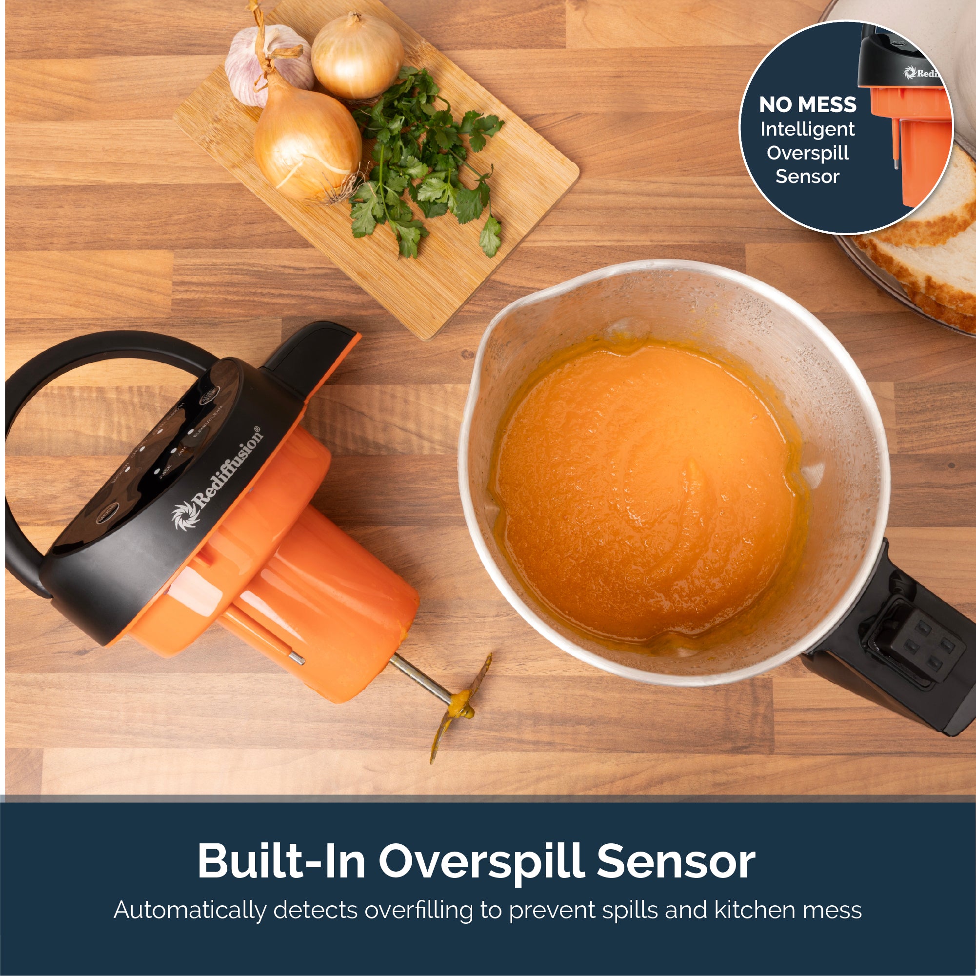 Rediffusion SmartSoup Plus 3-in-1 Soup, Smoothie & Jam Maker - Black