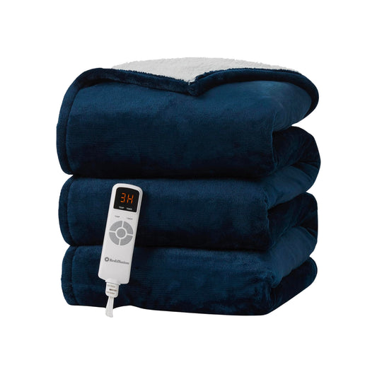 Rediffusion Electric Heated Blanket - Navy