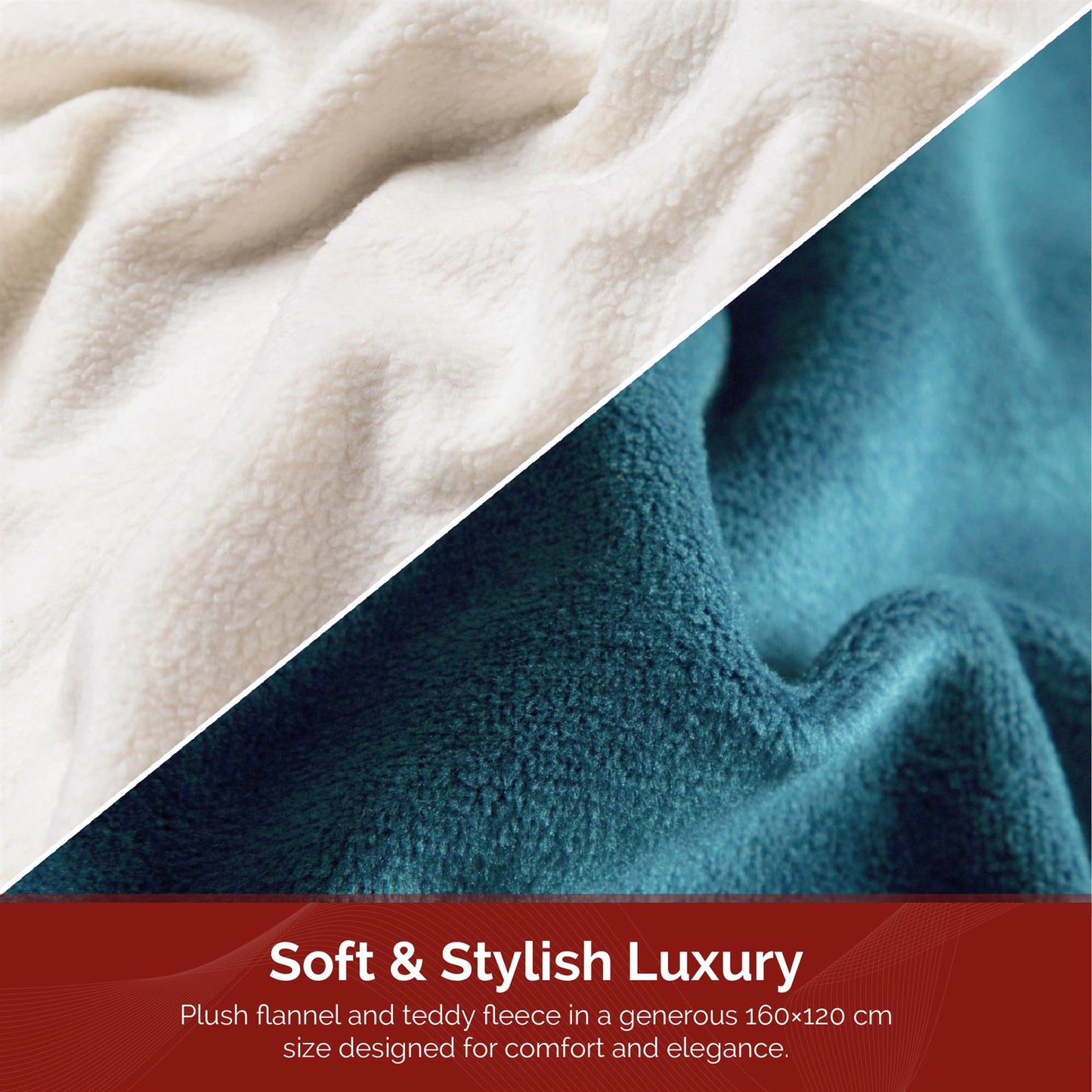 Rediffusion CosySnug Luxury Heated Throw Teal