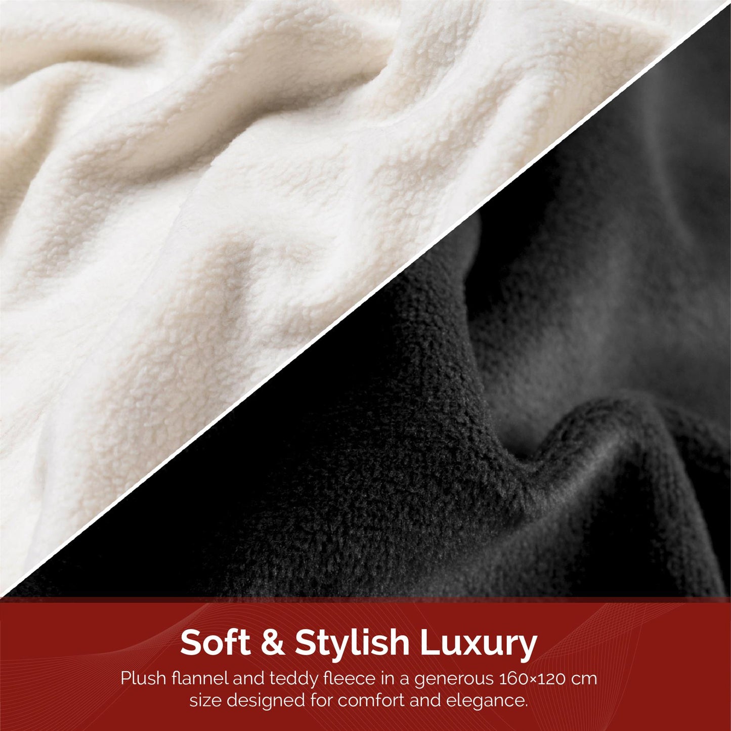 Rediffusion CosySnug Luxury Heated Throw Black