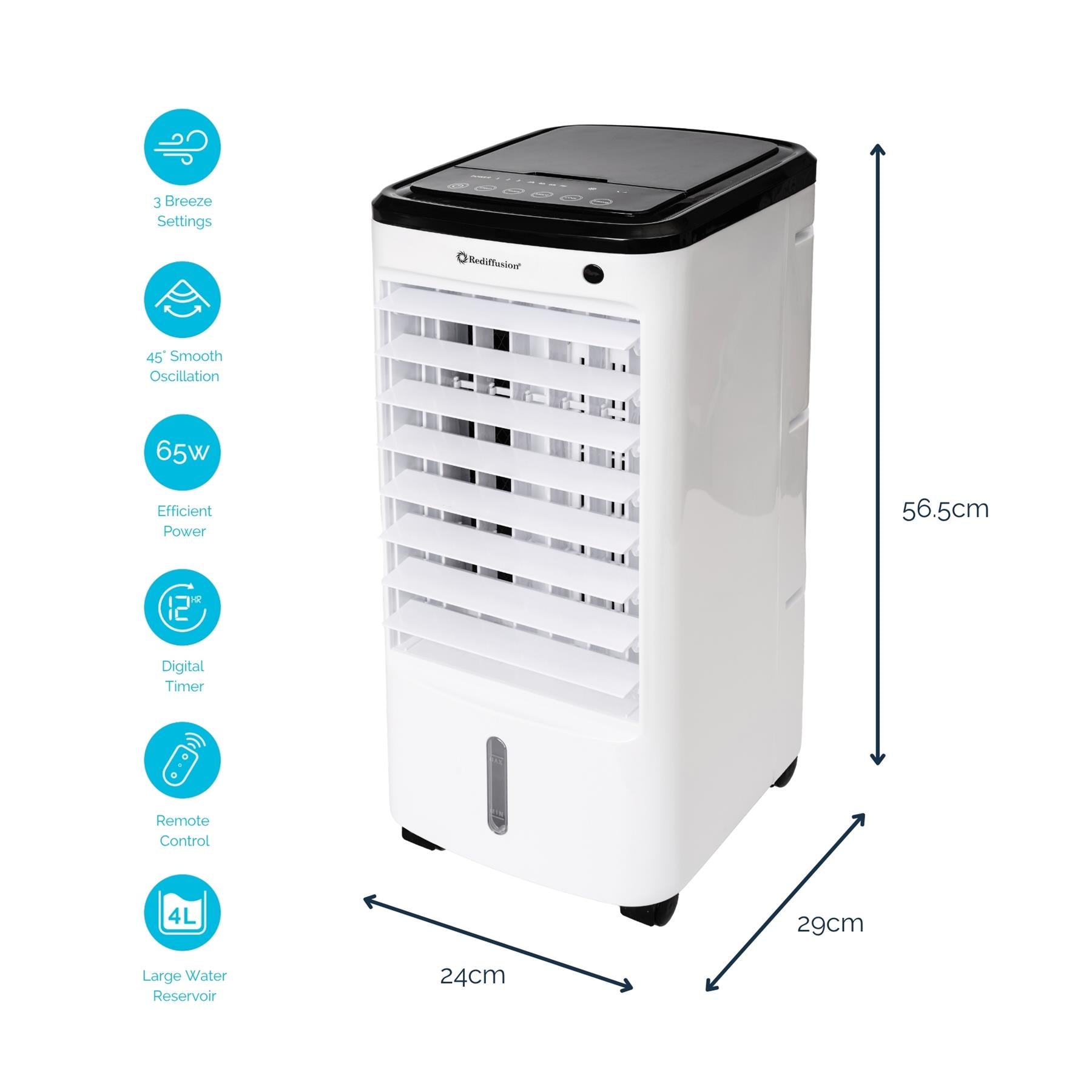 Rediffusion 4L Portable Evaporative Air Cooler
