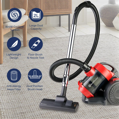 Rediffusion Multi Cyclonic Bagless Vacuum Cleaner Red