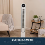 Rediffusion Halo 42" Digital Tower Fan - White