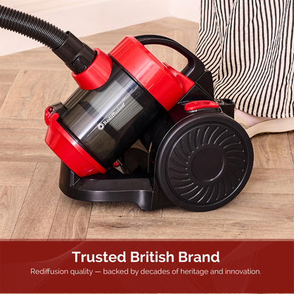 Rediffusion Multi Cyclonic Bagless Vacuum Cleaner Red