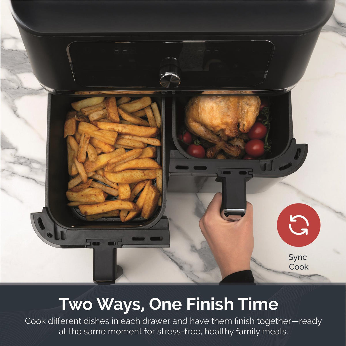Rediffusion ClearCook 9L Dual Zone Air Fryer with Viewing Window