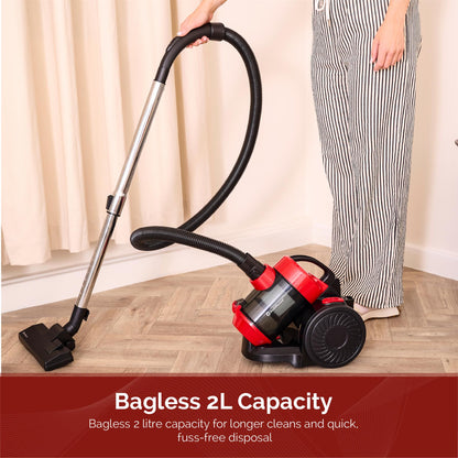 Rediffusion Multi Cyclonic Bagless Vacuum Cleaner Red