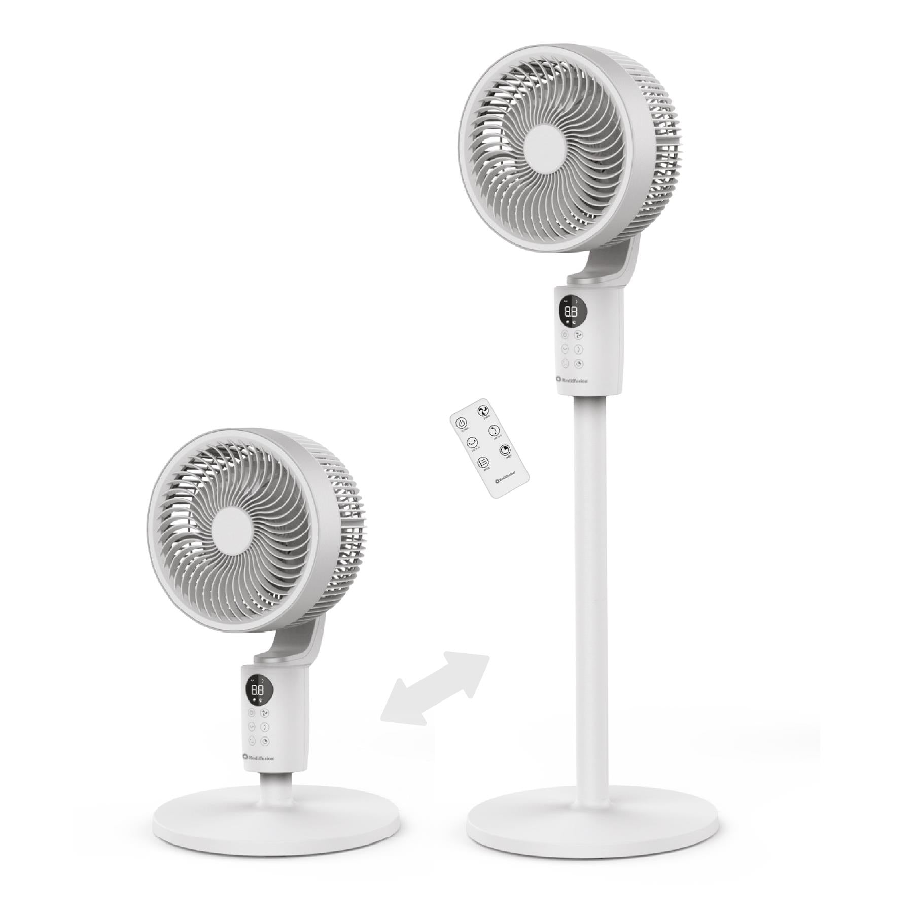 Rediffusion Air360 Adjustable Height Oscillating Fan