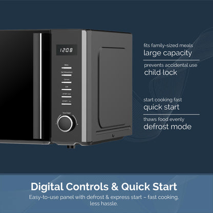 Rediffusion 30L Digital Combination Microwave with Grill & Convection – Black