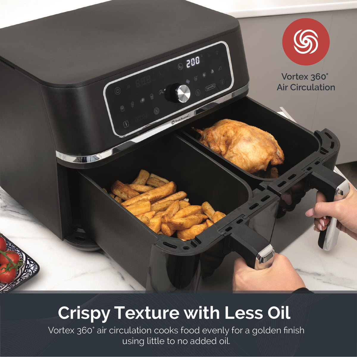 Rediffusion ClearCook 9L Dual Zone Air Fryer with Viewing Window