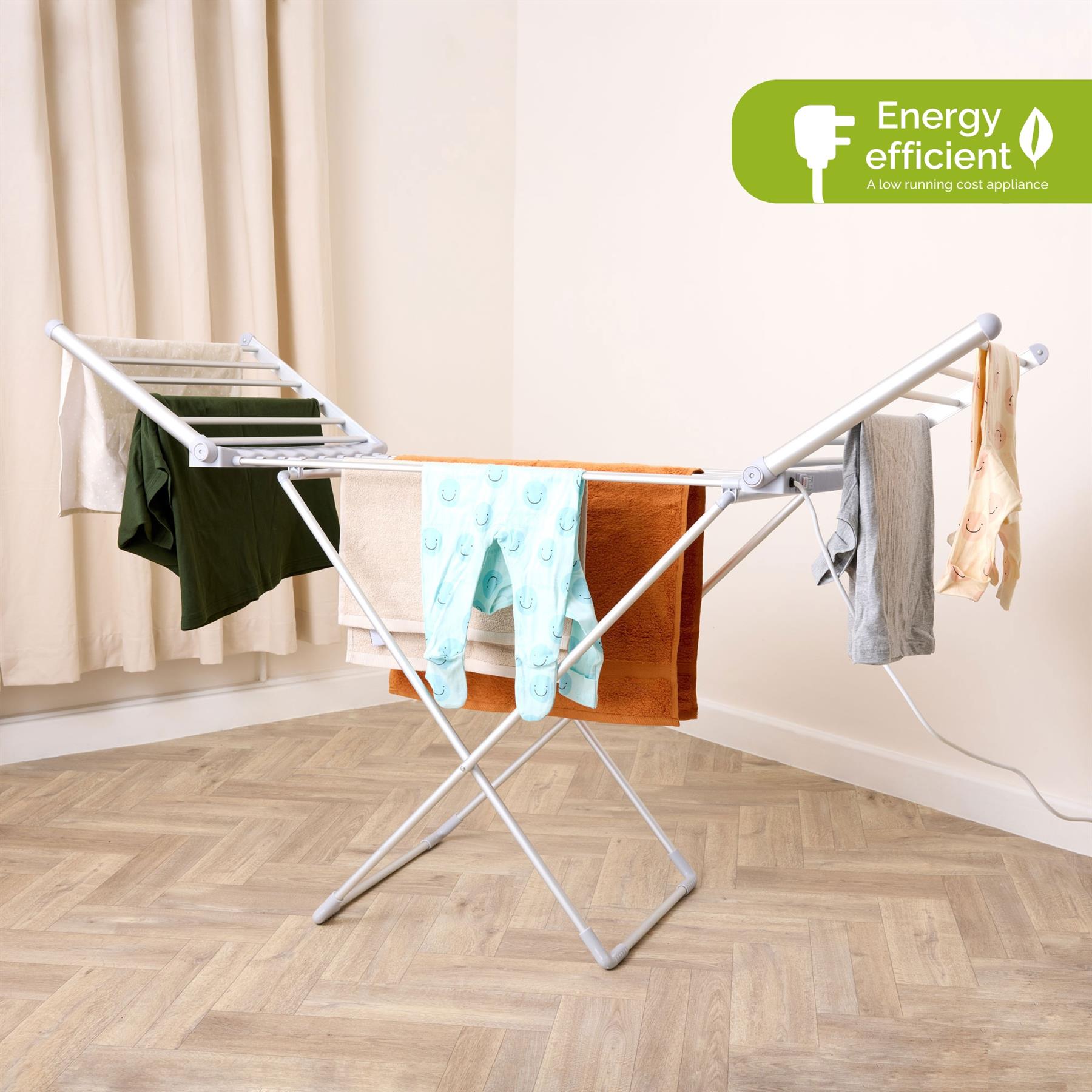 Rediffusion Winged Heated Clothes Airer with Cover