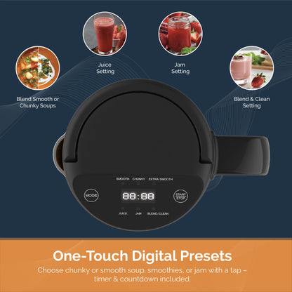 Rediffusion SmartSoup Plus 3-in-1 Soup, Smoothie & Jam Maker - Black
