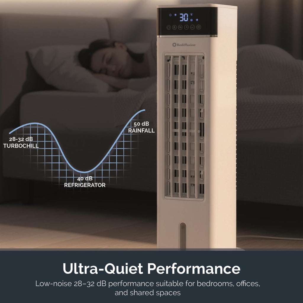 Rediffusion TurboChill 3-in-1 Digital Tower Air Cooler - White