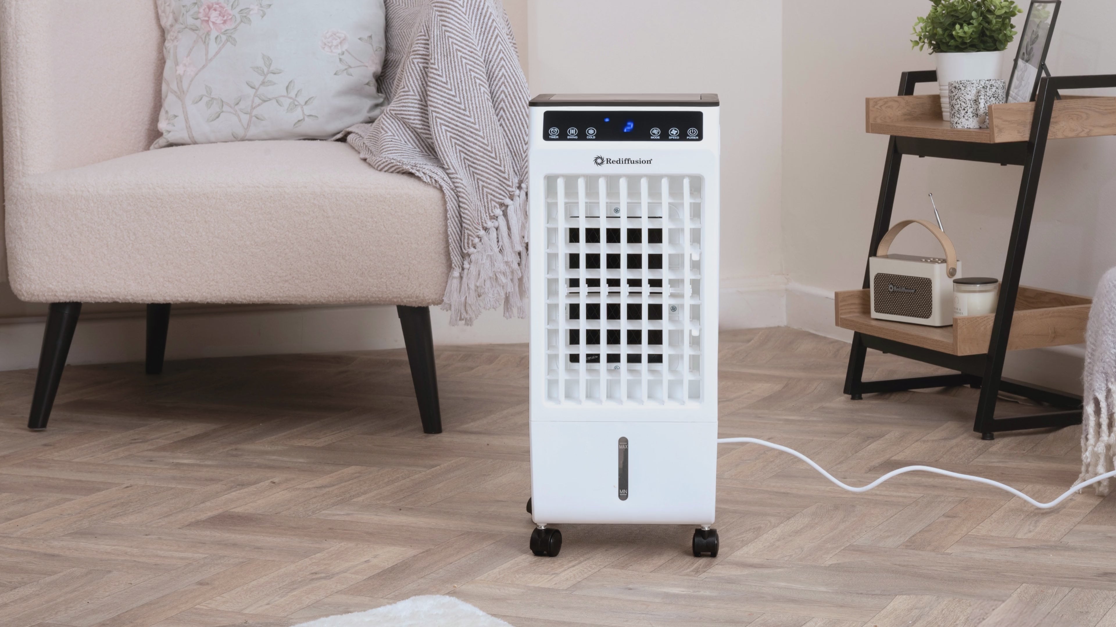 Rediffusion 4-in-1 Digital 6L Evaporative Air Cooler - White